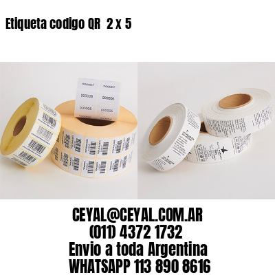 Etiqueta codigo QR  2 x 5