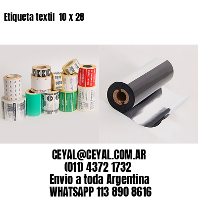 Etiqueta textil  10 x 28