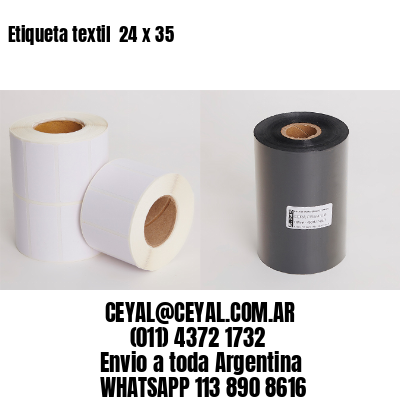 Etiqueta textil  24 x 35