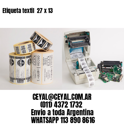 Etiqueta textil  27 x 13