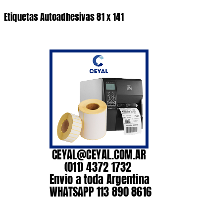 Etiquetas Autoadhesivas 81 x 141