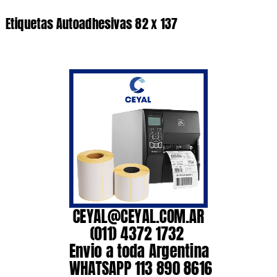 Etiquetas Autoadhesivas 82 x 137