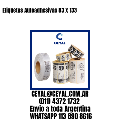 Etiquetas Autoadhesivas 83 x 133