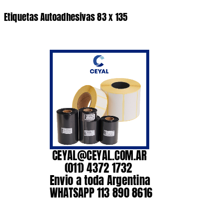 Etiquetas Autoadhesivas 83 x 135