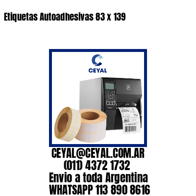 Etiquetas Autoadhesivas 83 x 139