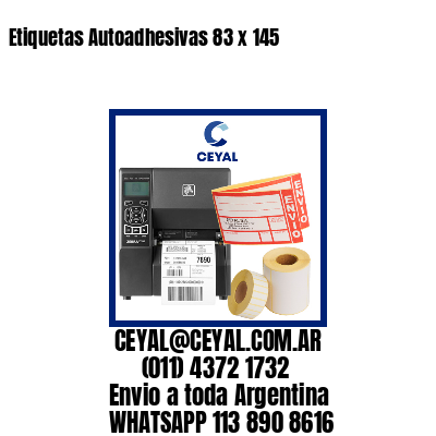 Etiquetas Autoadhesivas 83 x 145