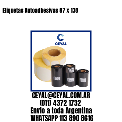 Etiquetas Autoadhesivas 87 x 138