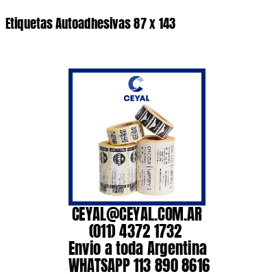 Etiquetas Autoadhesivas 87 x 143