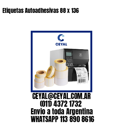 Etiquetas Autoadhesivas 88 x 136