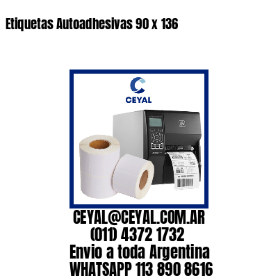 Etiquetas Autoadhesivas 90 x 136