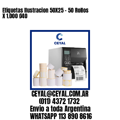 Etiquetas Ilustracion 50X25 – 50 Rollos X 1.000 Ø40