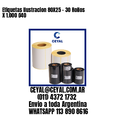 Etiquetas Ilustracion 80X25 – 30 Rollos X 1.000 Ø40