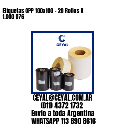 Etiquetas OPP 100×100 – 20 Rollos X 1.000 Ø76