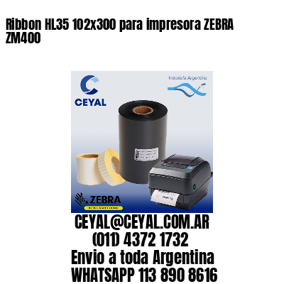 Ribbon HL35 102×300 para impresora ZEBRA ZM400