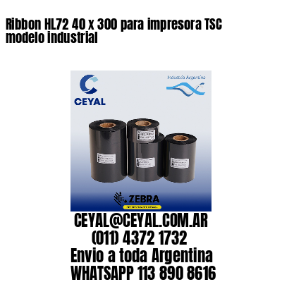 Ribbon HL72 40 x 300 para impresora TSC modelo industrial