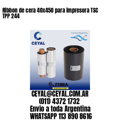 Ribbon de cera 40x450 para impresora TSC TPP 244