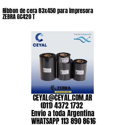 Ribbon de cera 83x450 para impresora ZEBRA GC420 T