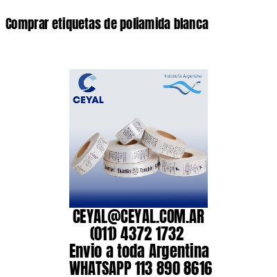 Comprar etiquetas de poliamida blanca