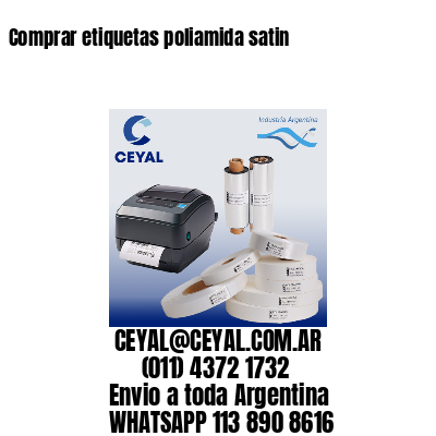 Comprar etiquetas poliamida satin