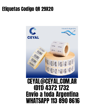 Etiquetas Codigo QR 29X20