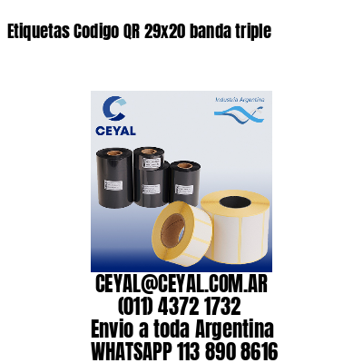 Etiquetas Codigo QR 29x20 banda triple