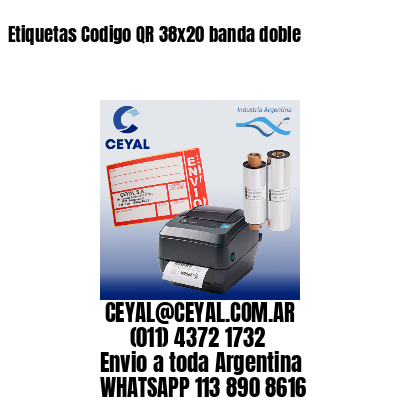 Etiquetas Codigo QR 38×20 banda doble