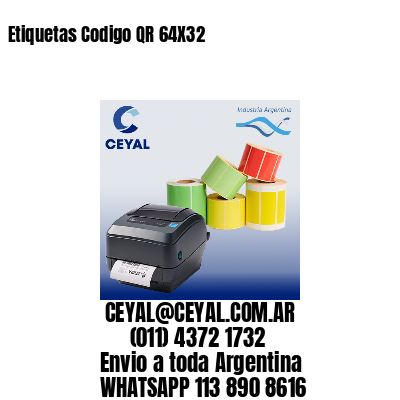 Etiquetas Codigo QR 64X32