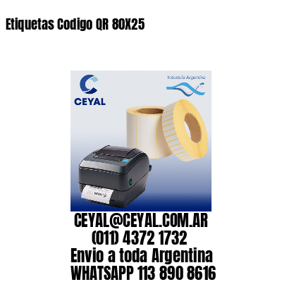 Etiquetas Codigo QR 80X25