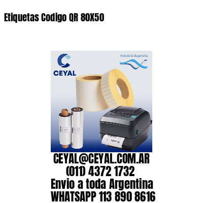 Etiquetas Codigo QR 80X50