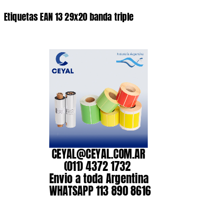 Etiquetas EAN 13 29×20 banda triple