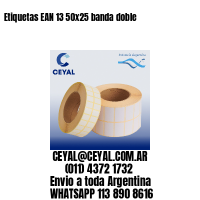 Etiquetas EAN 13 50×25 banda doble