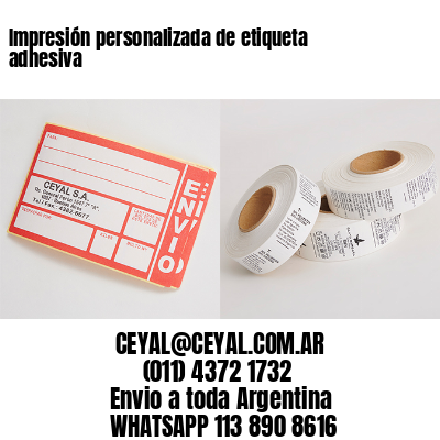 Impresión personalizada de etiqueta adhesiva