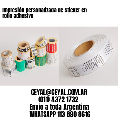 Impresión personalizada de sticker en rollo adhesivo