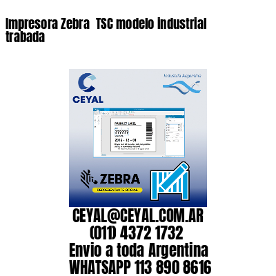 Impresora Zebra  TSC modelo industrial trabada