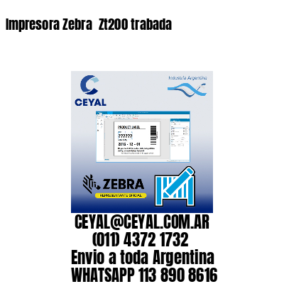 Impresora Zebra  Zt200 trabada