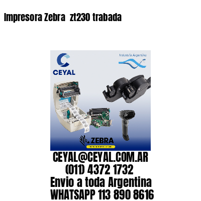 Impresora Zebra  zt230 trabada