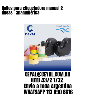 Rollos para etiquetadora manual 2 líneas - alfanumérica 