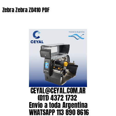 Zebra Zebra ZD410 PDF