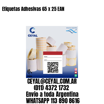 Etiquetas Adhesivas 65 x 25 EAN