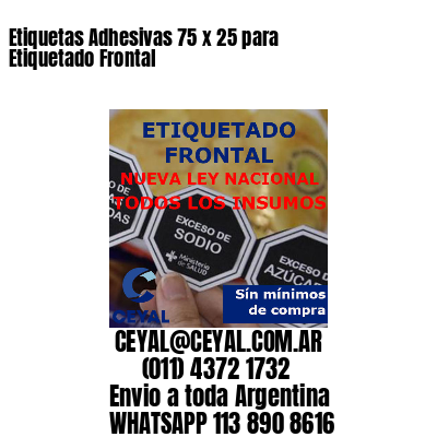 Etiquetas Adhesivas 75 x 25 para Etiquetado Frontal