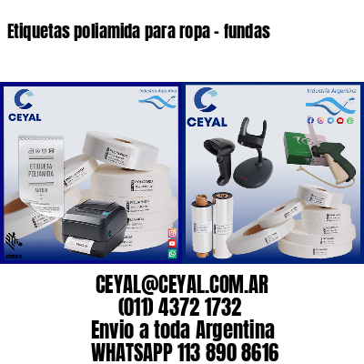 Etiquetas poliamida para ropa - fundas