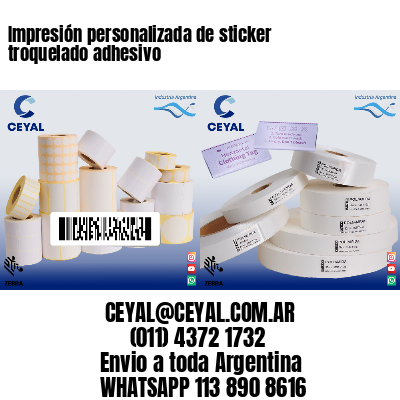 Impresión personalizada de sticker troquelado adhesivo