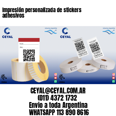 Impresión personalizada de stickers adhesivos