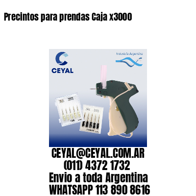 Precintos para prendas Caja x3000