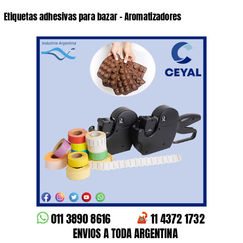 Etiquetas adhesivas para bazar – Aromatizadores