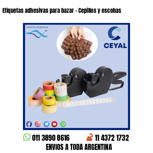 Etiquetas adhesivas para bazar – Cepillos y escobas