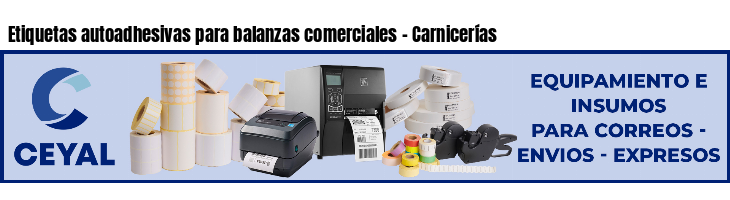 Etiquetas autoadhesivas para balanzas comerciales - Carnicerías