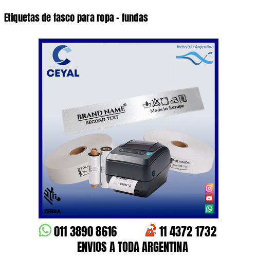 Etiquetas de fasco para ropa – fundas