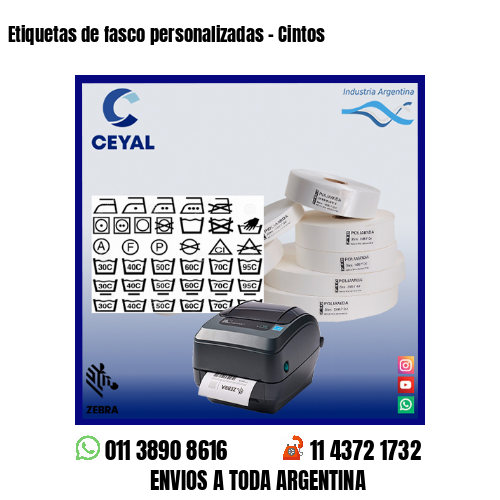 Etiquetas de fasco personalizadas - Cintos