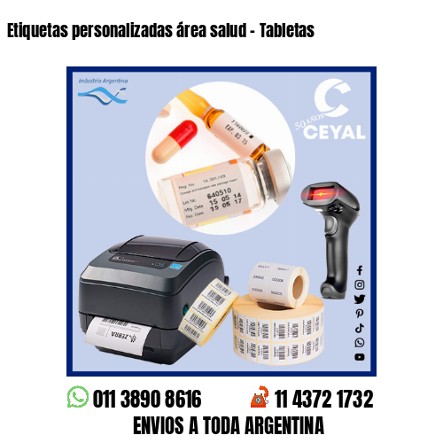 Etiquetas personalizadas área salud – Tabletas